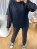 T-SHIRT DENTELLE NOIR