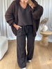 PANTALON AMPLE LÉOPARD CHOCO