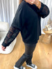 T-SHIRT DENTELLE NOIR