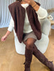 GILET BOUCLÉ CHOCO