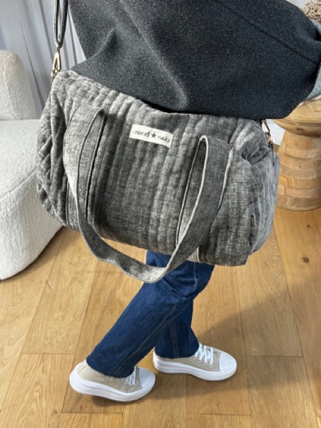SAC BOWLING VELOURS GRIS