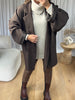 LEGGINS SIMILI MATE MARRON GLACÉ