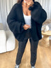 GILET COSY FROUFROU NOIR