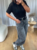 JEANS BARELL DÉLAVÉ