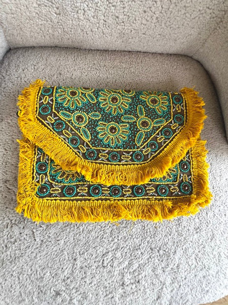 SAC POCHETTE INDIA JAUNE