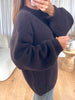 PULL EXTRA DOUX COL ROND CHOCO
