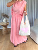 SAC CABAS CROCHET AMOUR ROSE