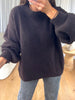 PULL EXTRA DOUX COL ROND CHOCO