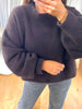 PULL EXTRA DOUX COL ROND CHOCO