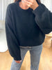 PULL EXTRA DOUX COL ROND NOIR