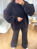 PULL EXTRA DOUX COL ROND CHOCO