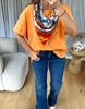 FOULARD ORANGE ET BLEU