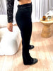 PANTALON VELOURS ÉVASÉ NOIR