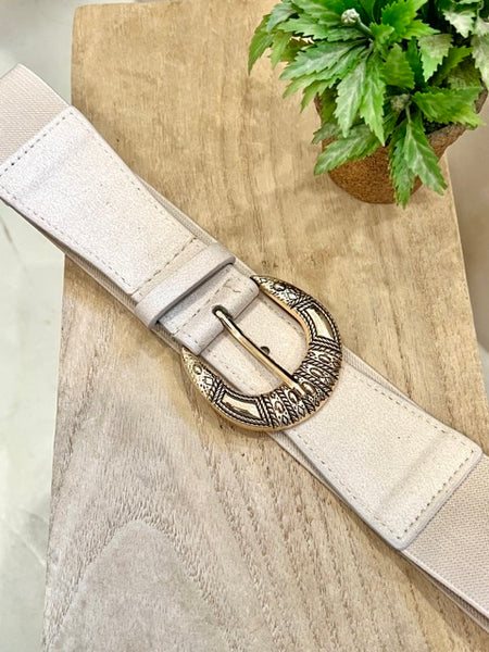CEINTURE ISA ÉCRU/DORÉ