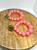 BOUCLE D'OREILLE PERLE ROSE