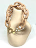 BRACELET MAILLONS TAUPE