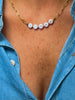 COLLIER HAPPY DORÉ/BLANC