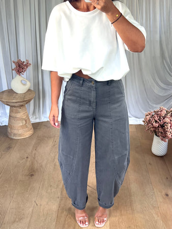 JEANS BALLON GRIS