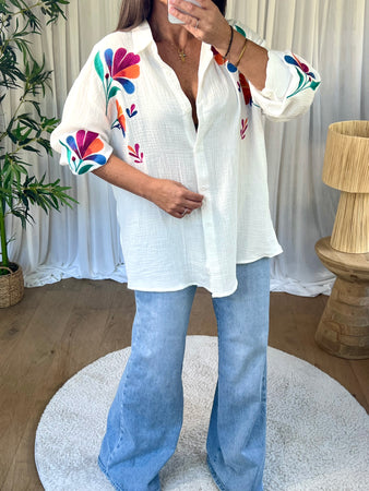 CHEMISE FLORA BRODÉE