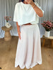 JUPE VICHY BEIGE