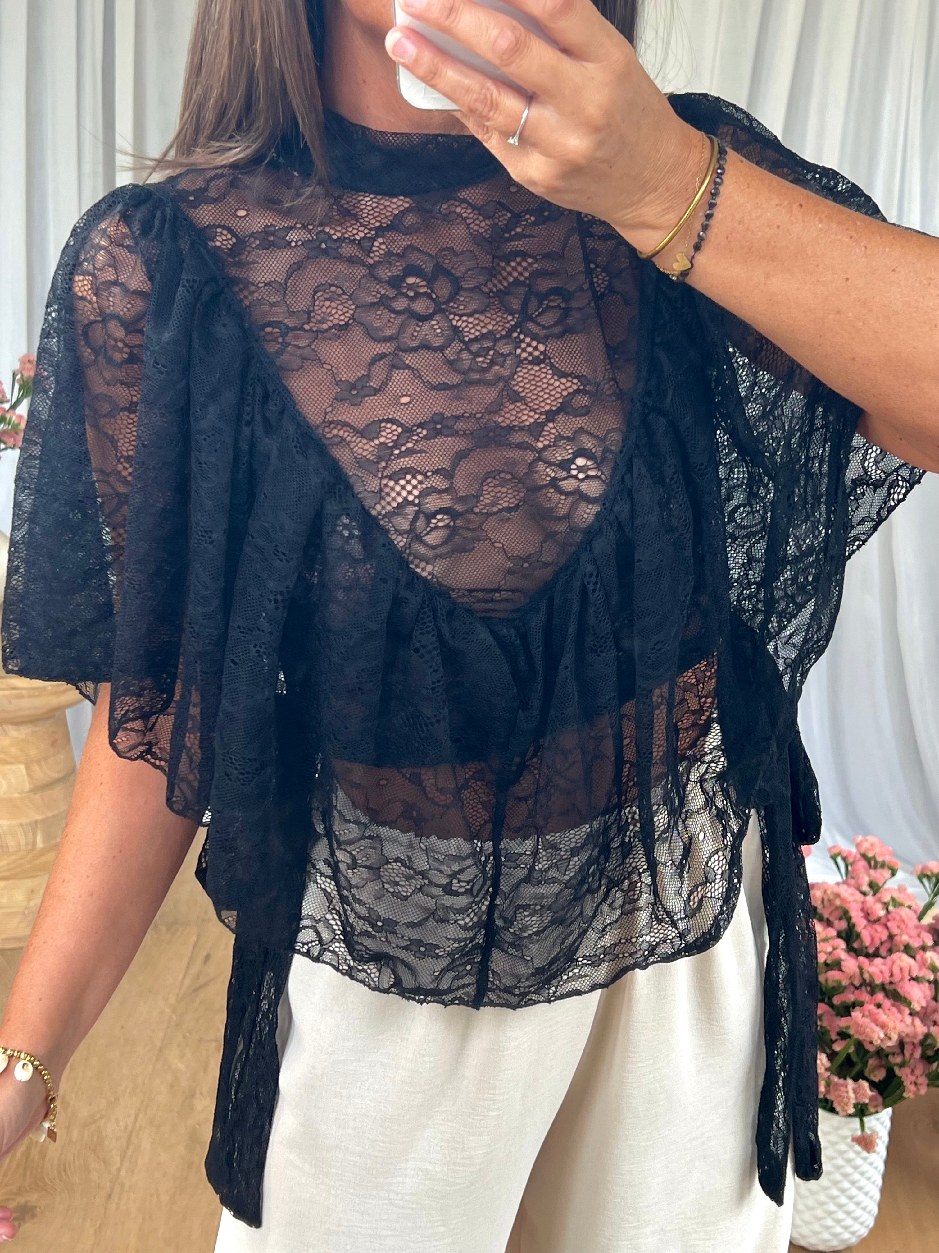 TOP FULL DENTELLE NOIR