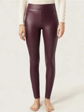 LEGGINS SIMILI MATE BORDEAU