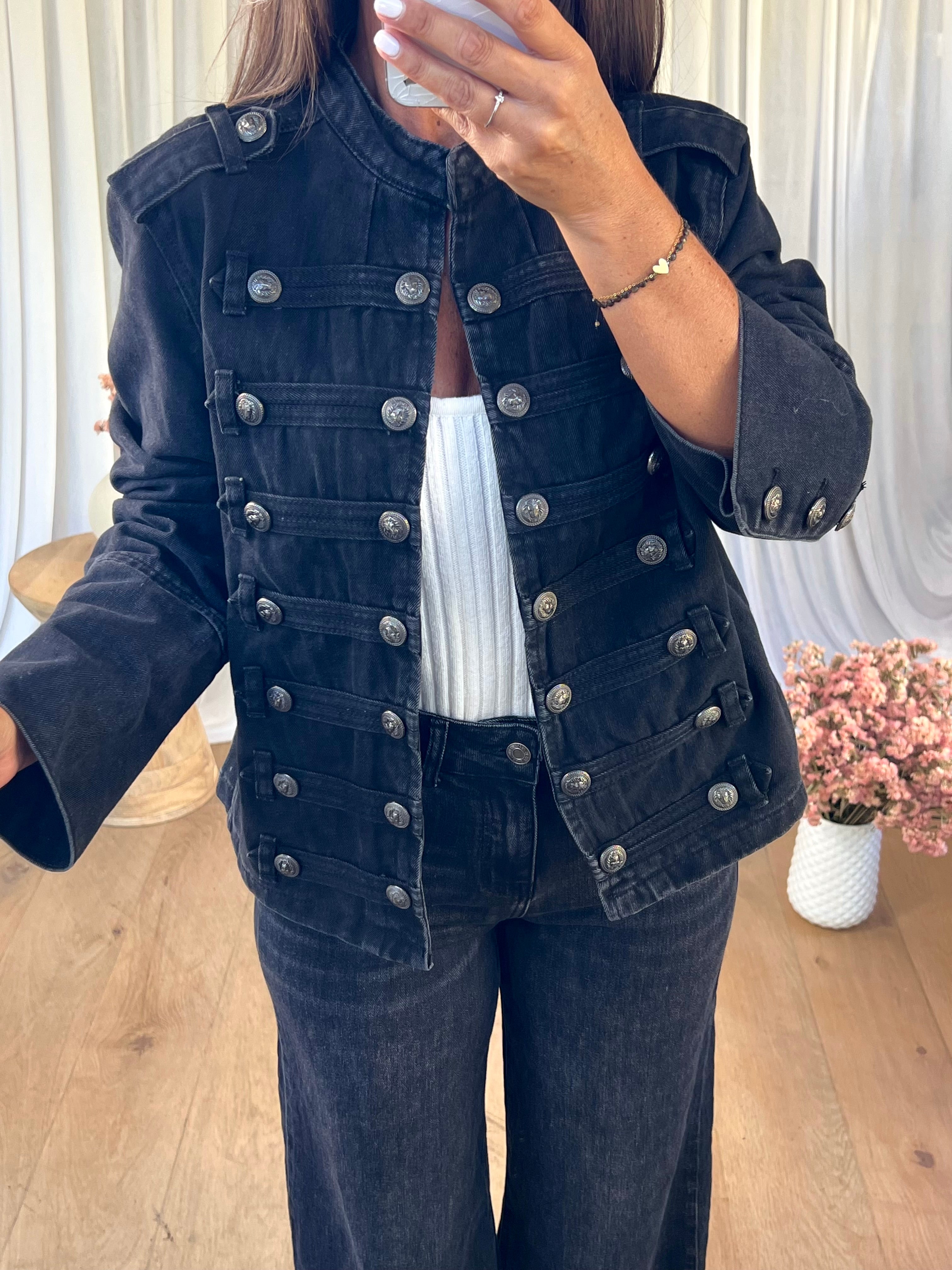 VESTE DENIM OFFICIER
