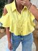 CHEMISE DENIM VOLANT