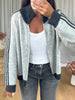 GILET ZIPPÉ BANDES