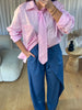 CHEMISE CRAVATE ROSE