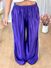 PANTALON SATINÉ JOGGER VIOLET