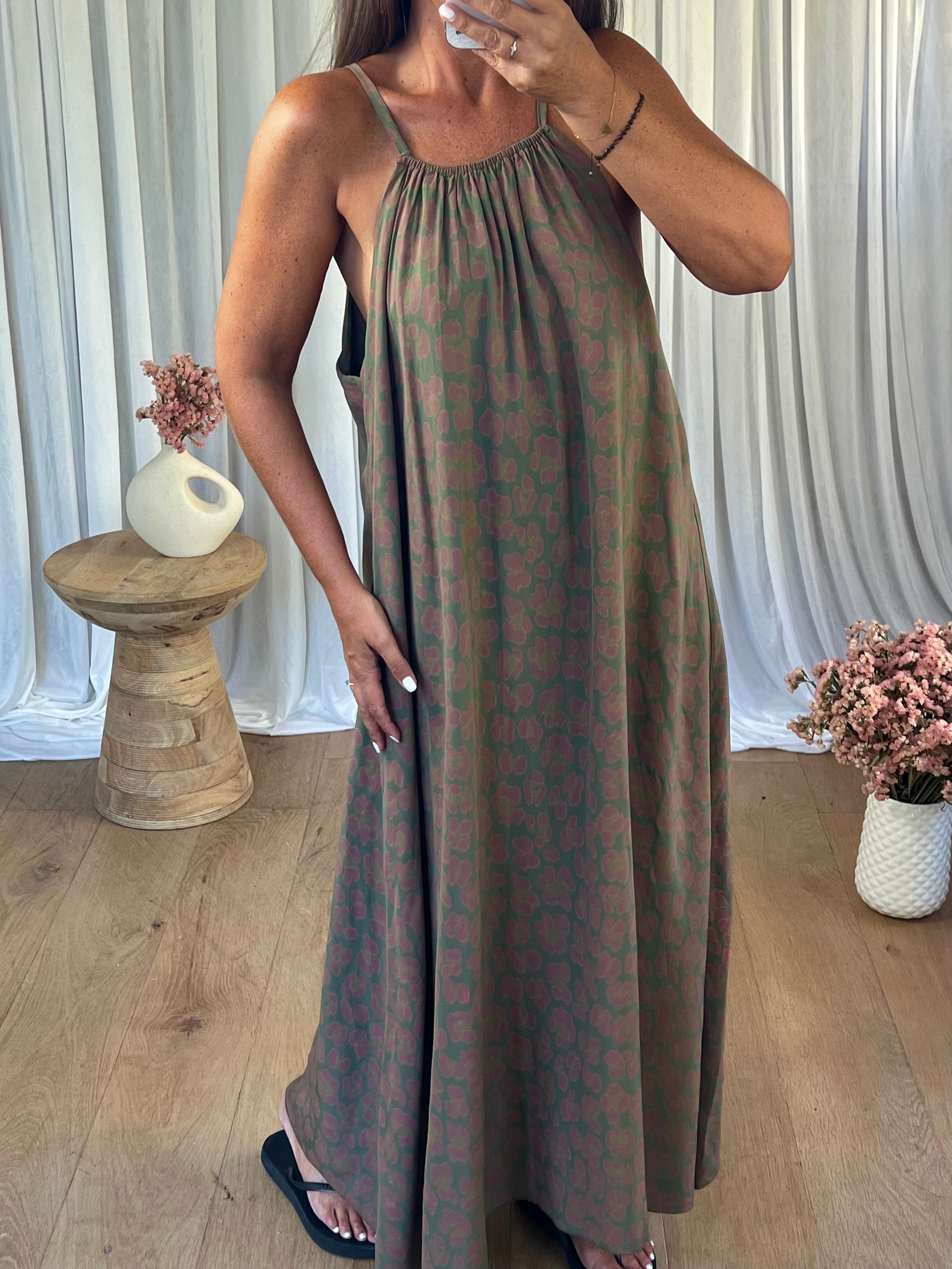 ROBE VISCOSA KAKI