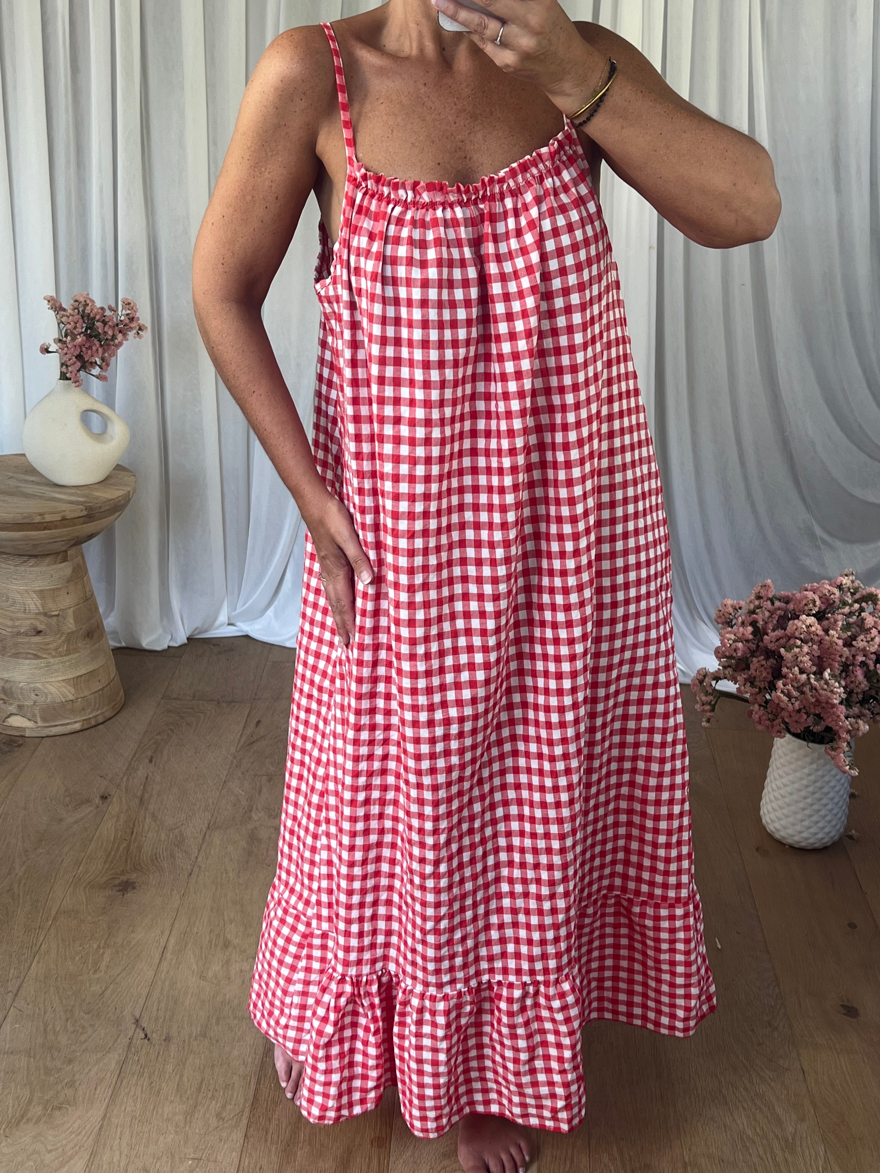 ROBE VICHY ROUGE