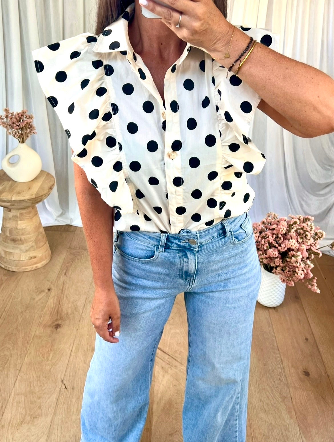 CHEMISE FROUFROU POIS