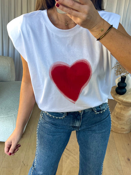 TOP ÉPAULETTES COEUR