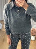 PULL COL CHEMISE EN JEANS