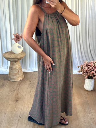 ROBE VISCOSA KAKI