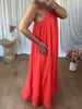 ROBE BÉA VOILE DE COTON ROUGE/ORANGÉ