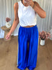 PANTALON SATINÉ JOGGER BLEU