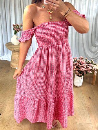ROBE BRIGITTE ROUGE