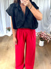 PANTALON STONE ROUGE