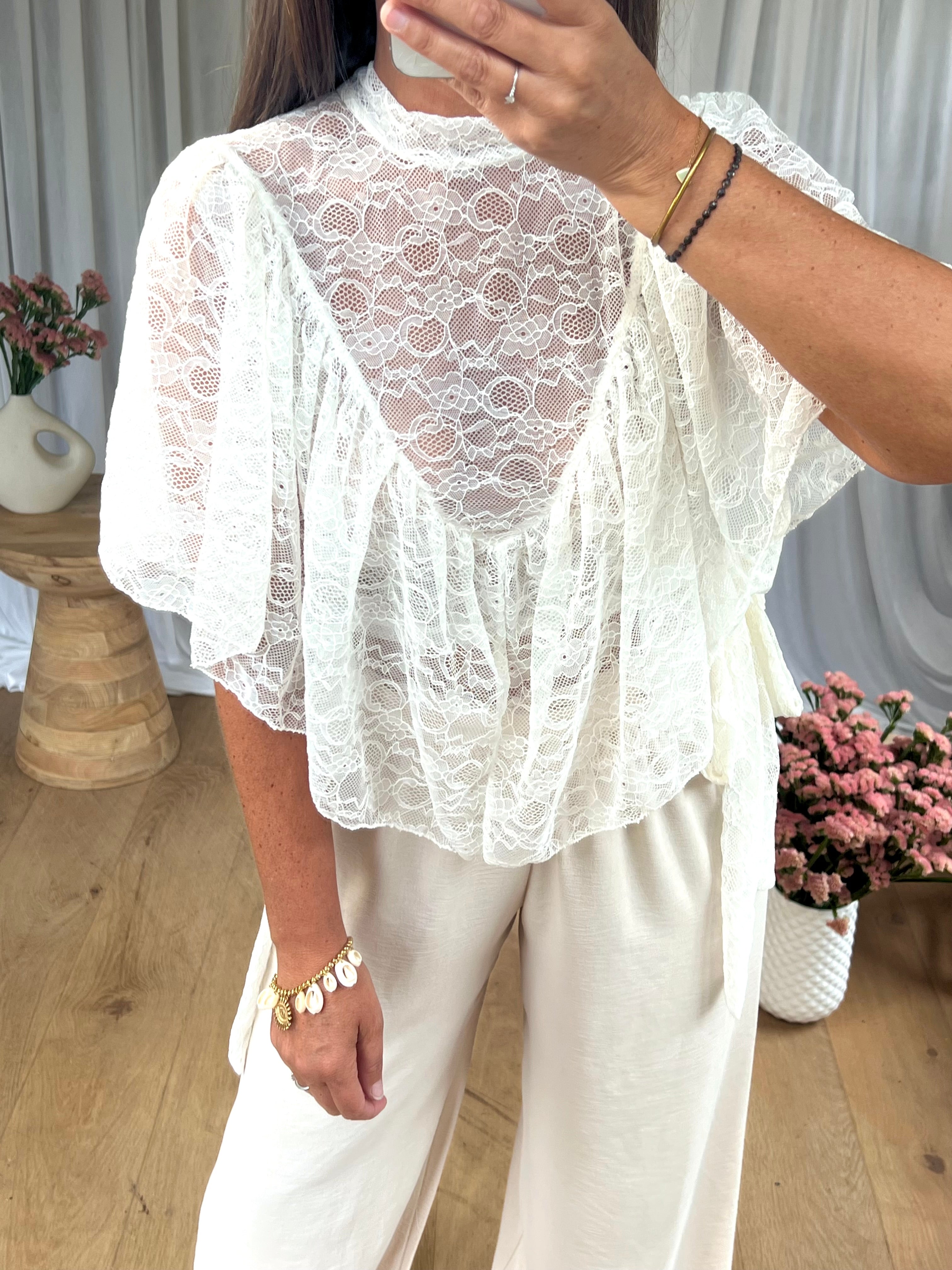 TOP FULL DENTELLE BLANC