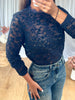 TOP DENTELLE VELOURS
