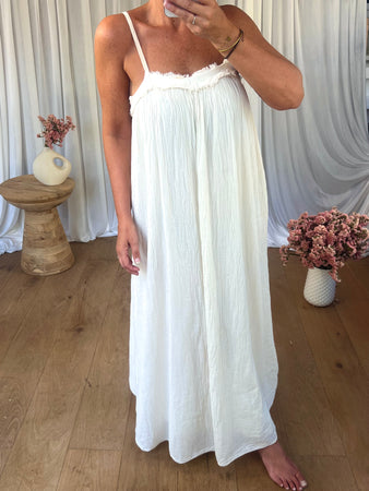 ROBE BÉA VOILE DE COTON ÉCRU