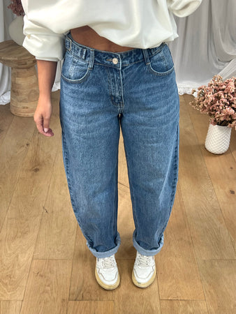 JEANS BARREL TAILLE RÉGLABLE