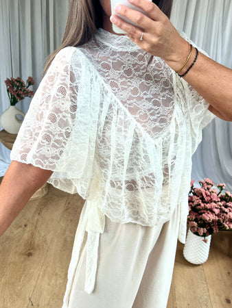TOP FULL DENTELLE BLANC