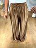 PANTALON SATINÉ JOGGER CAMEL
