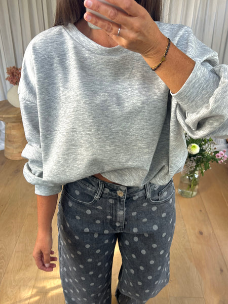TOP BASILE MANCHES GRIS