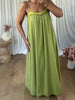 ROBE BÉA VOILE DE COTON VERT ANIS