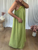 ROBE BÉA VOILE DE COTON VERT ANIS